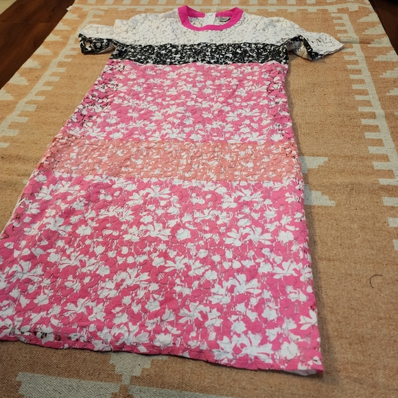 ASOS Colorblock Lace Shift Dress - Picture 4 of 9